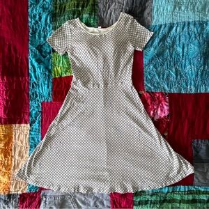 Uniqlo Black & White Jersey Patterned Midi Dress XS built-in 31-33” bra EUC